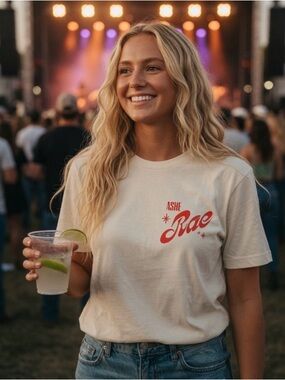 Ashe Rae Tracklist Tee Singer/Songwriter Merchandise Concert (2022) T-Shirt NWOT